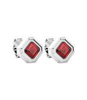 Pendientes Zancan in Plata Rubino sintetico ESO012-RO - ESO012-RO